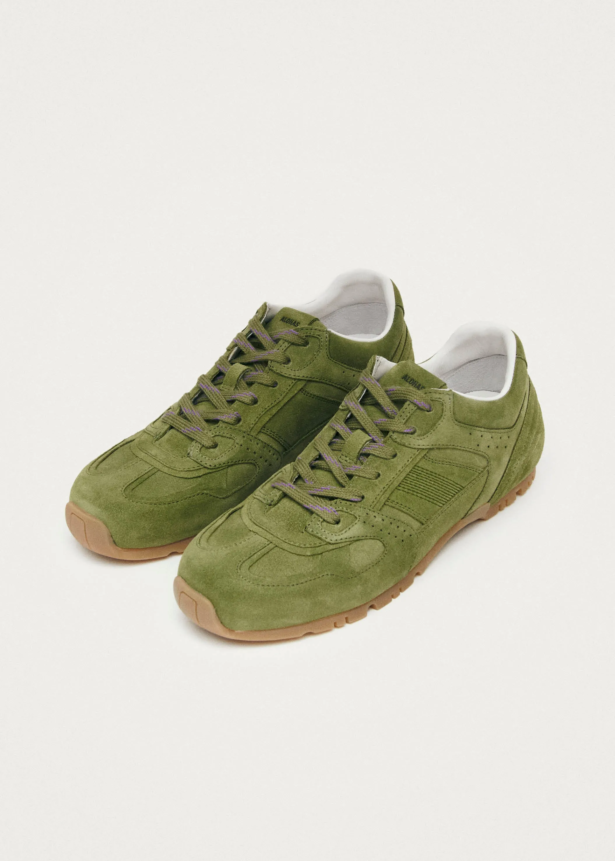 Tb.56 Suede Green Leather Sneakers