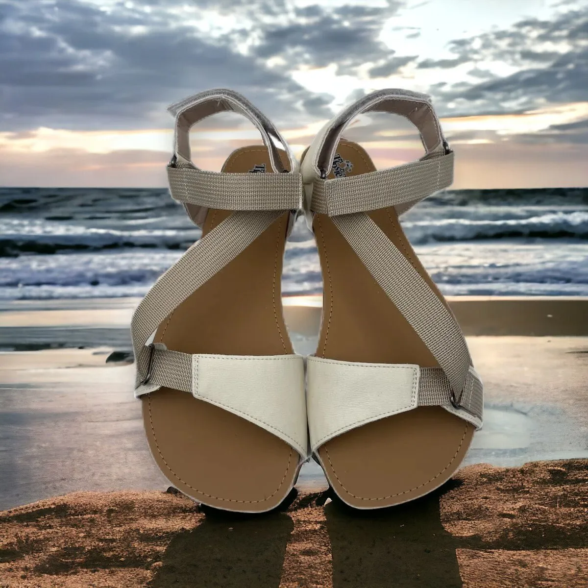 Tipsietoes Barefoot Leather Flat Sandals