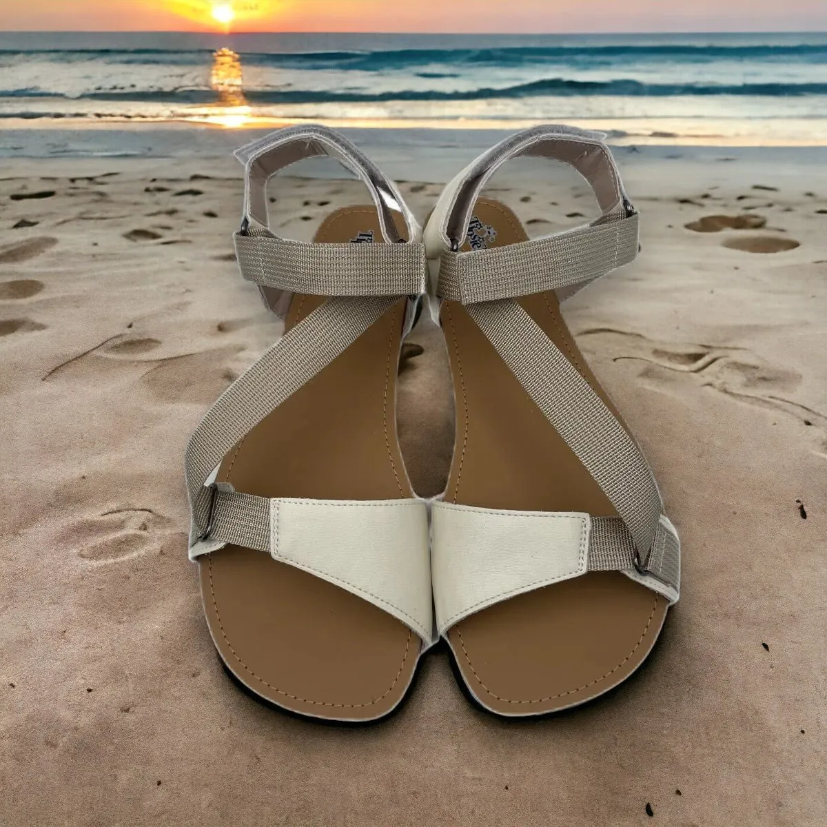 Tipsietoes Barefoot Leather Flat Sandals