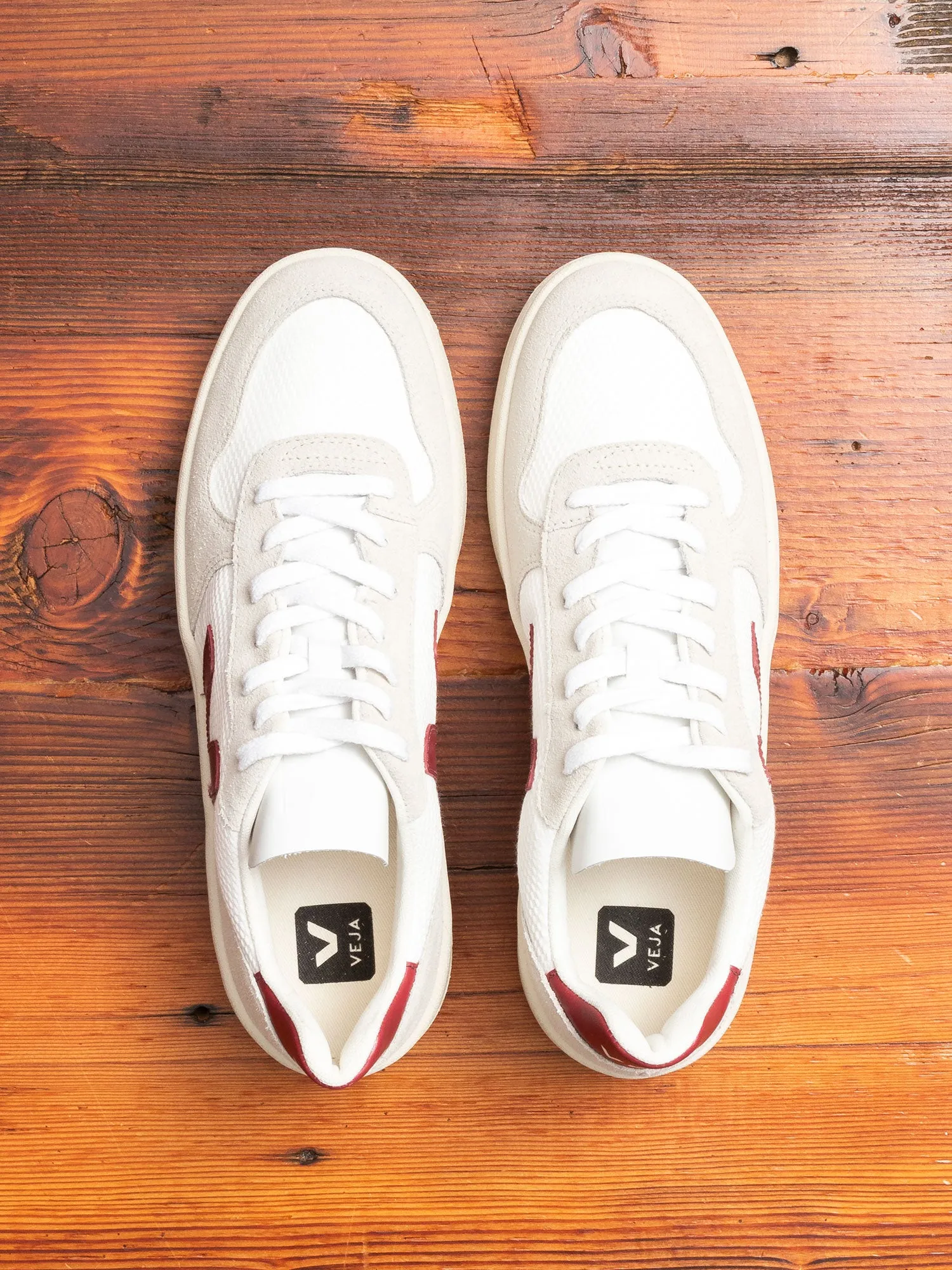 V-10 B-Mesh Sneaker in White Natural Marsala