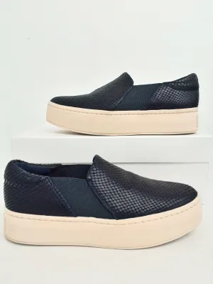 VINCE Women's Warren Coastal Leather Navy Blue Sneakers Size 6.5 M