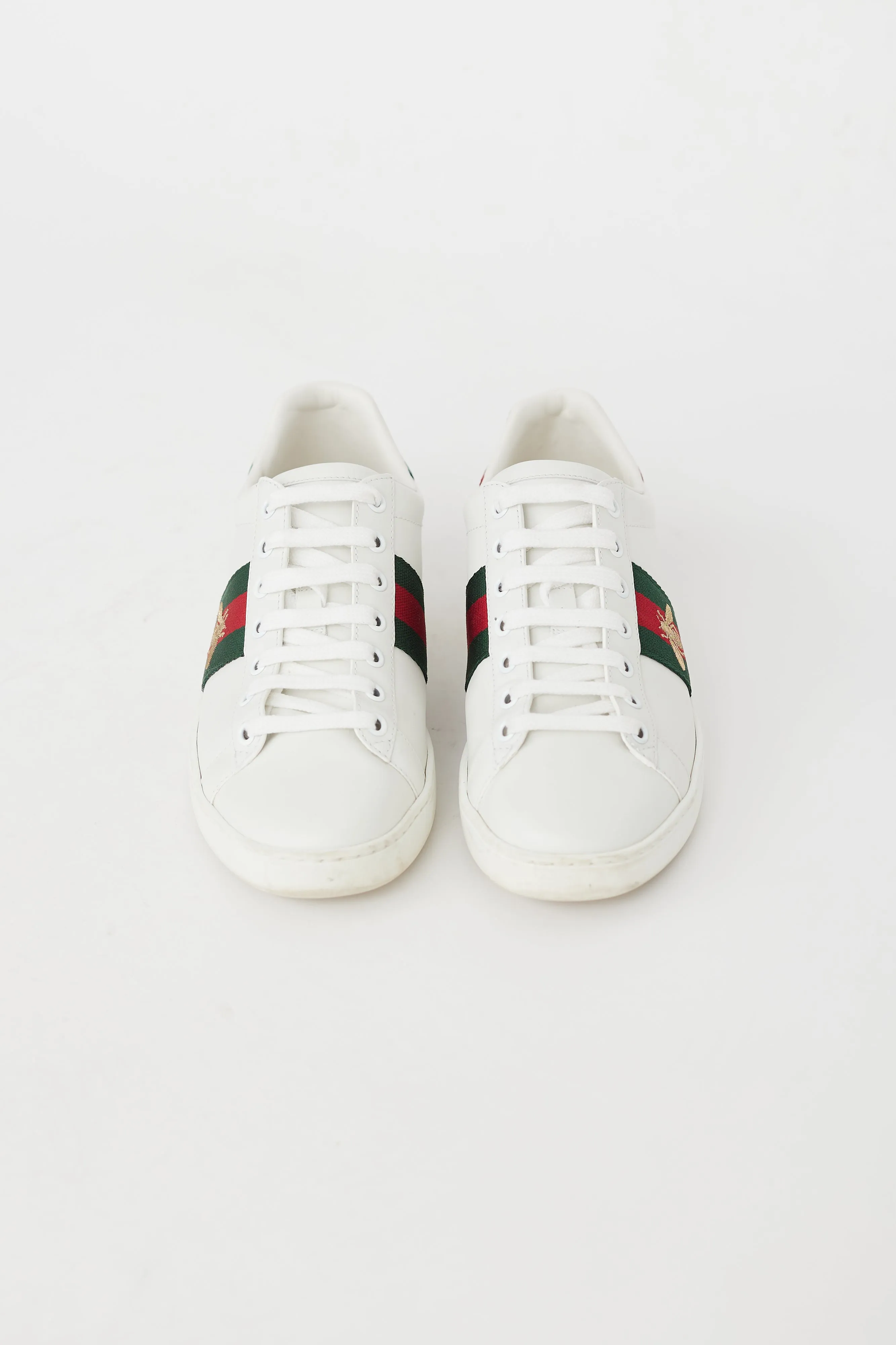 White & Multi Leather Ace Bee Sneaker