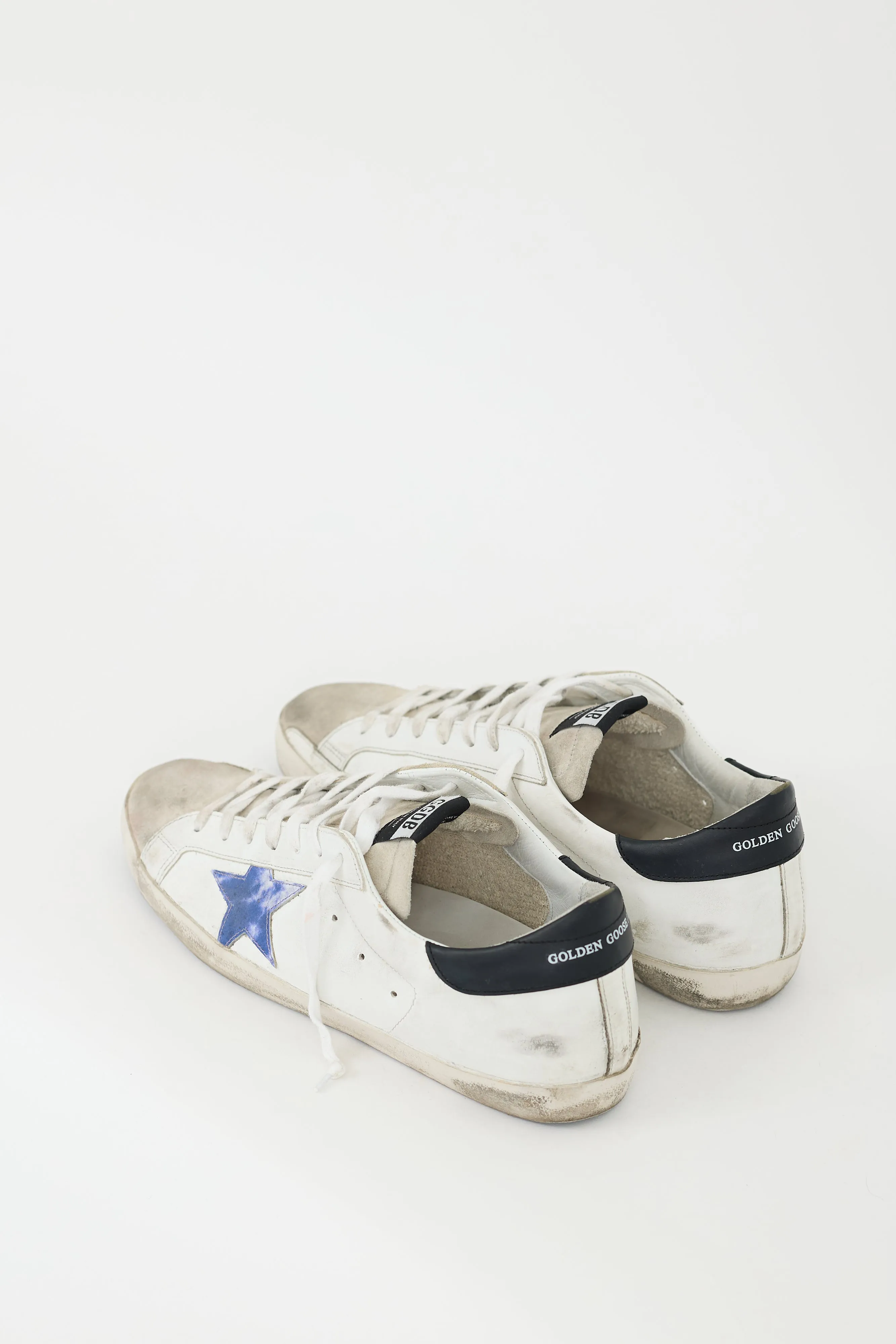 White & Multicolour Leather Superstar Sneaker
