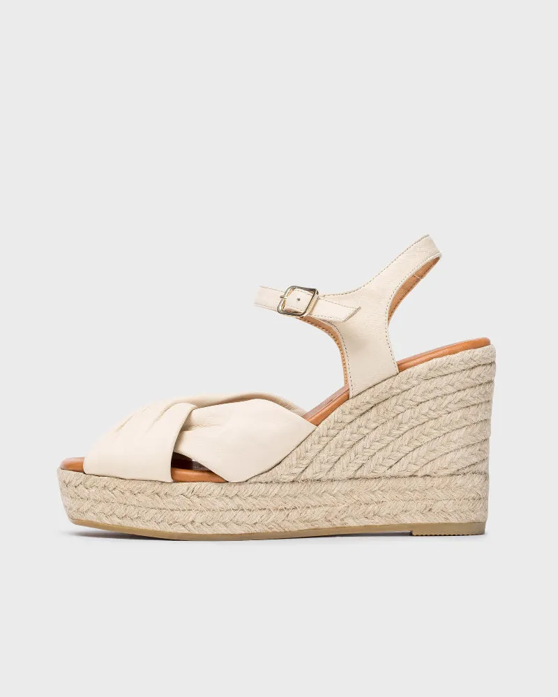 Wonders Cream Wedge Espadrille|YHSO522BGE