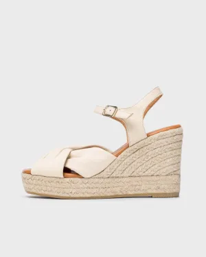 Wonders Cream Wedge Espadrille|YHSO522BGE