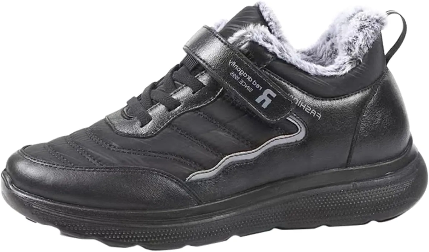 Work Boots for Men Steel Toe Hiking Sneakers with Warm Fur Lining Womens Workout Shoes Non Steel Toe Lightweight Outdoor Botas Mid Ankle Work Casual Hike Grounded Footwear