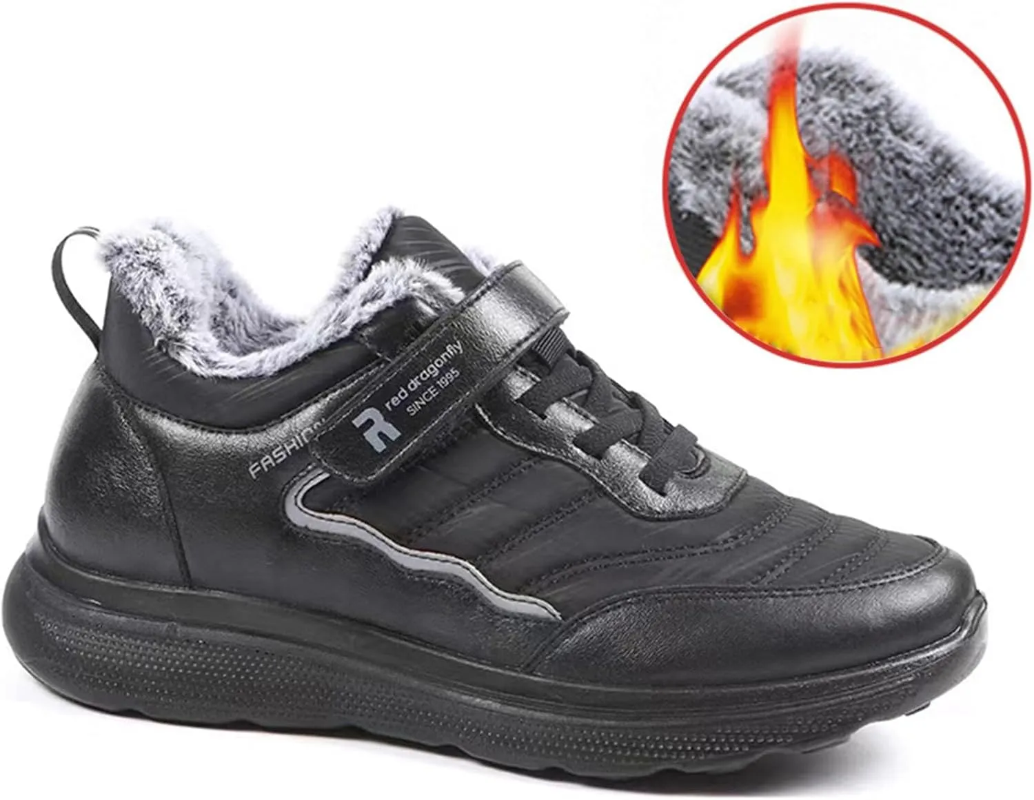 Work Boots for Men Steel Toe Hiking Sneakers with Warm Fur Lining Womens Workout Shoes Non Steel Toe Lightweight Outdoor Botas Mid Ankle Work Casual Hike Grounded Footwear
