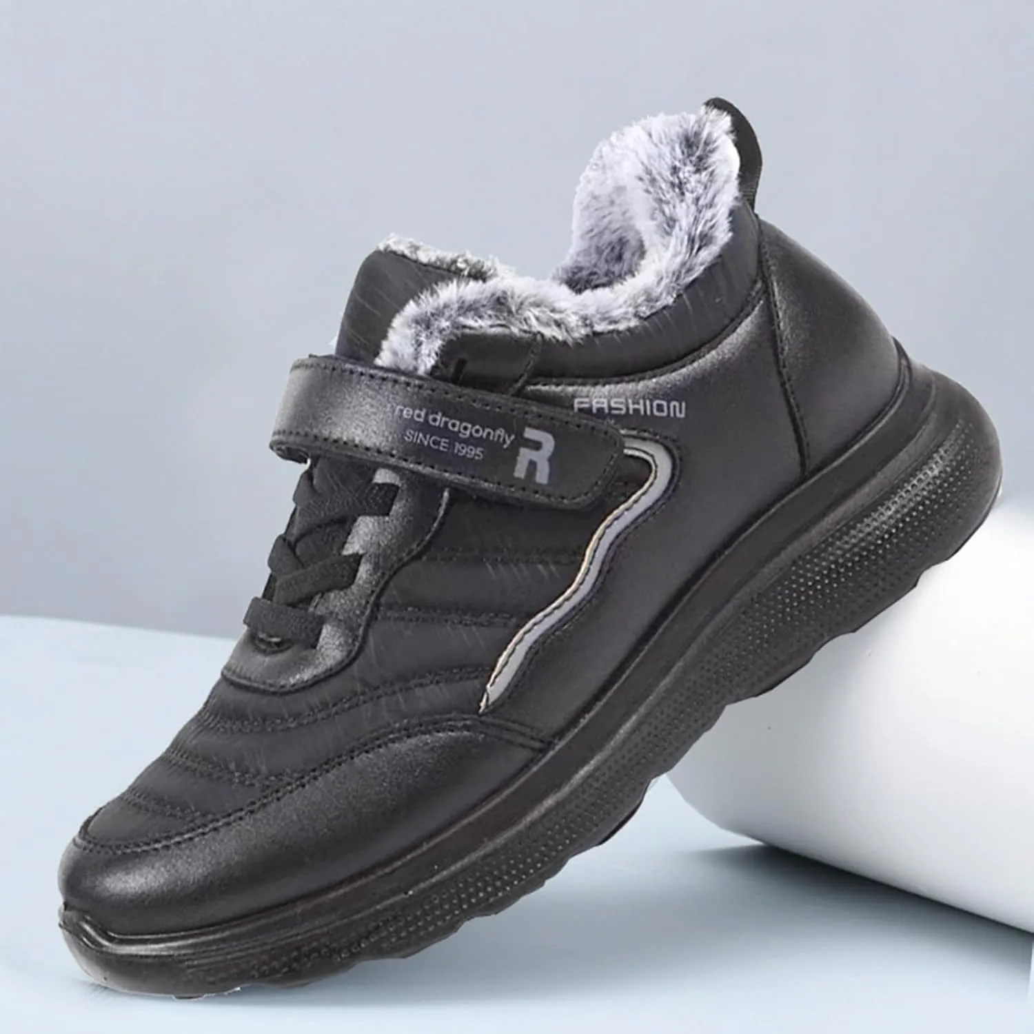 Work Boots for Men Steel Toe Hiking Sneakers with Warm Fur Lining Womens Workout Shoes Non Steel Toe Lightweight Outdoor Botas Mid Ankle Work Casual Hike Grounded Footwear