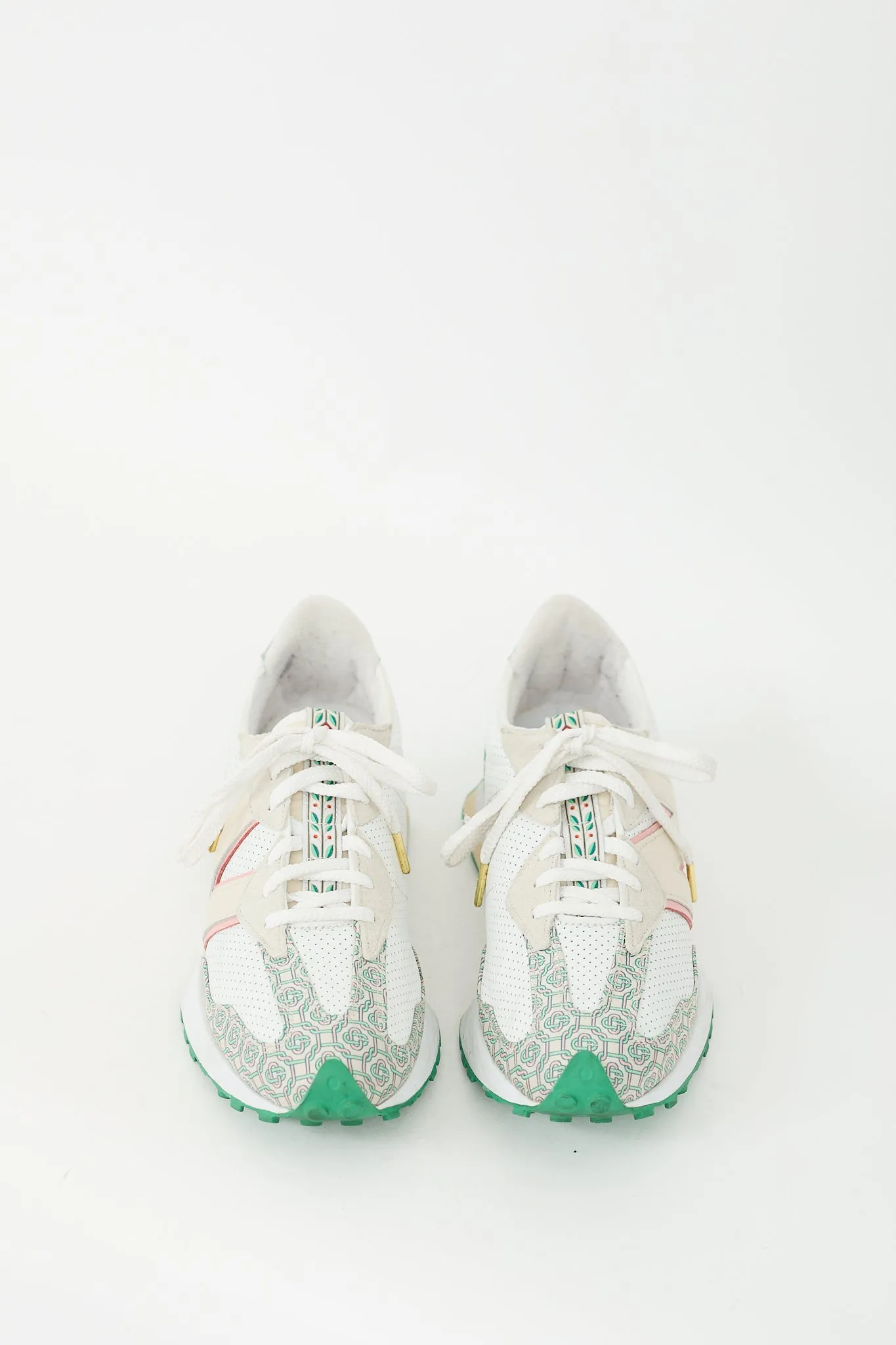 X New Balance Munsell White & Green 327 Sneaker