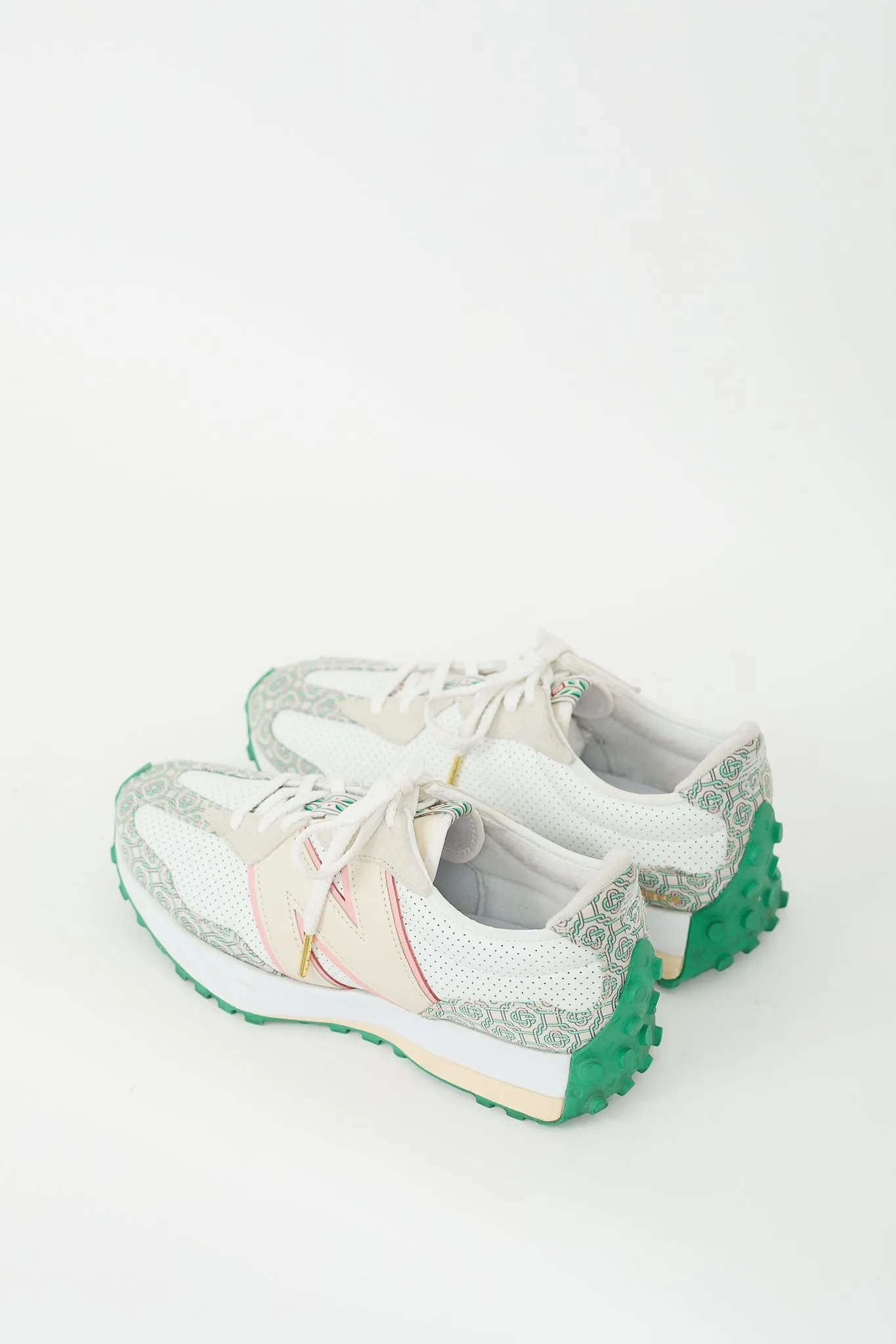 X New Balance Munsell White & Green 327 Sneaker