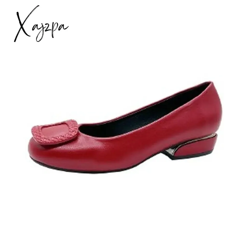 Xajzpa - Ladies Loafers Fashion High Quality Ladies Flat Pointed Toe High Heels Party Dresses Ladies Shoes Summer High Heels