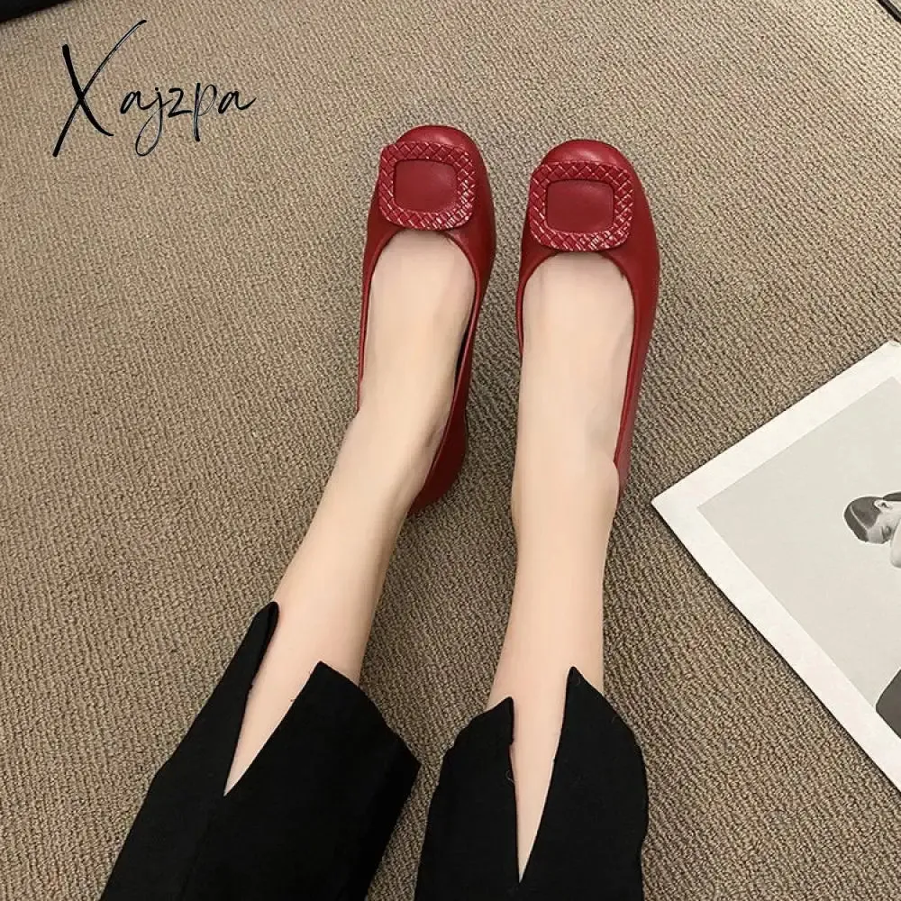Xajzpa - Ladies Loafers Fashion High Quality Ladies Flat Pointed Toe High Heels Party Dresses Ladies Shoes Summer High Heels