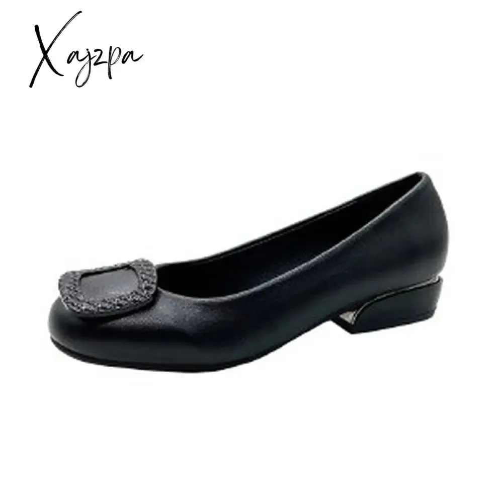 Xajzpa - Ladies Loafers Fashion High Quality Ladies Flat Pointed Toe High Heels Party Dresses Ladies Shoes Summer High Heels